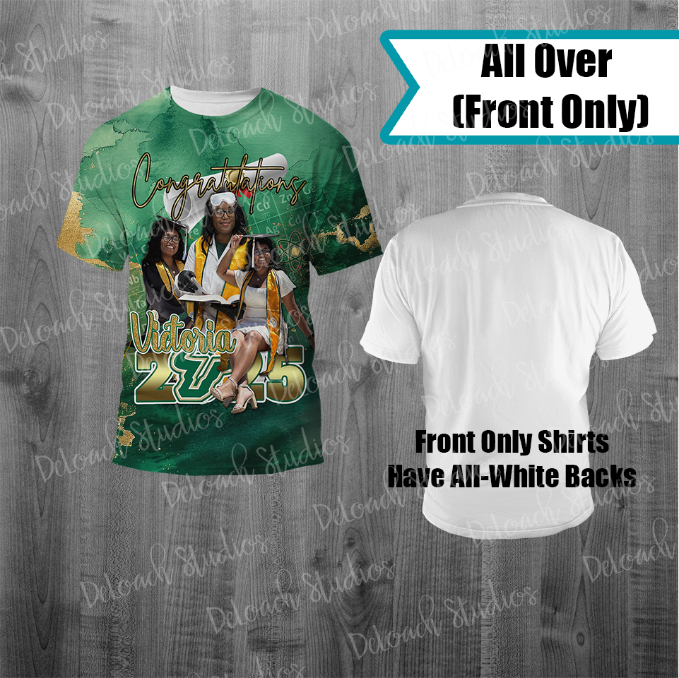 Victoria - Custom All-Over Graduation Shirt – Class of 2025