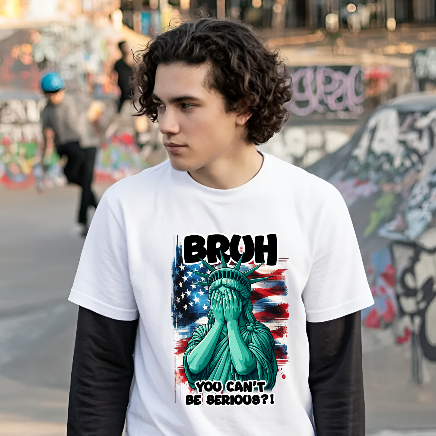 BRUH… You Can’t Be Serious?! Liberty Meme Tee – Funny Political Parody Shirt | Unisex Graphic Tee | Sarcastic USA Humor