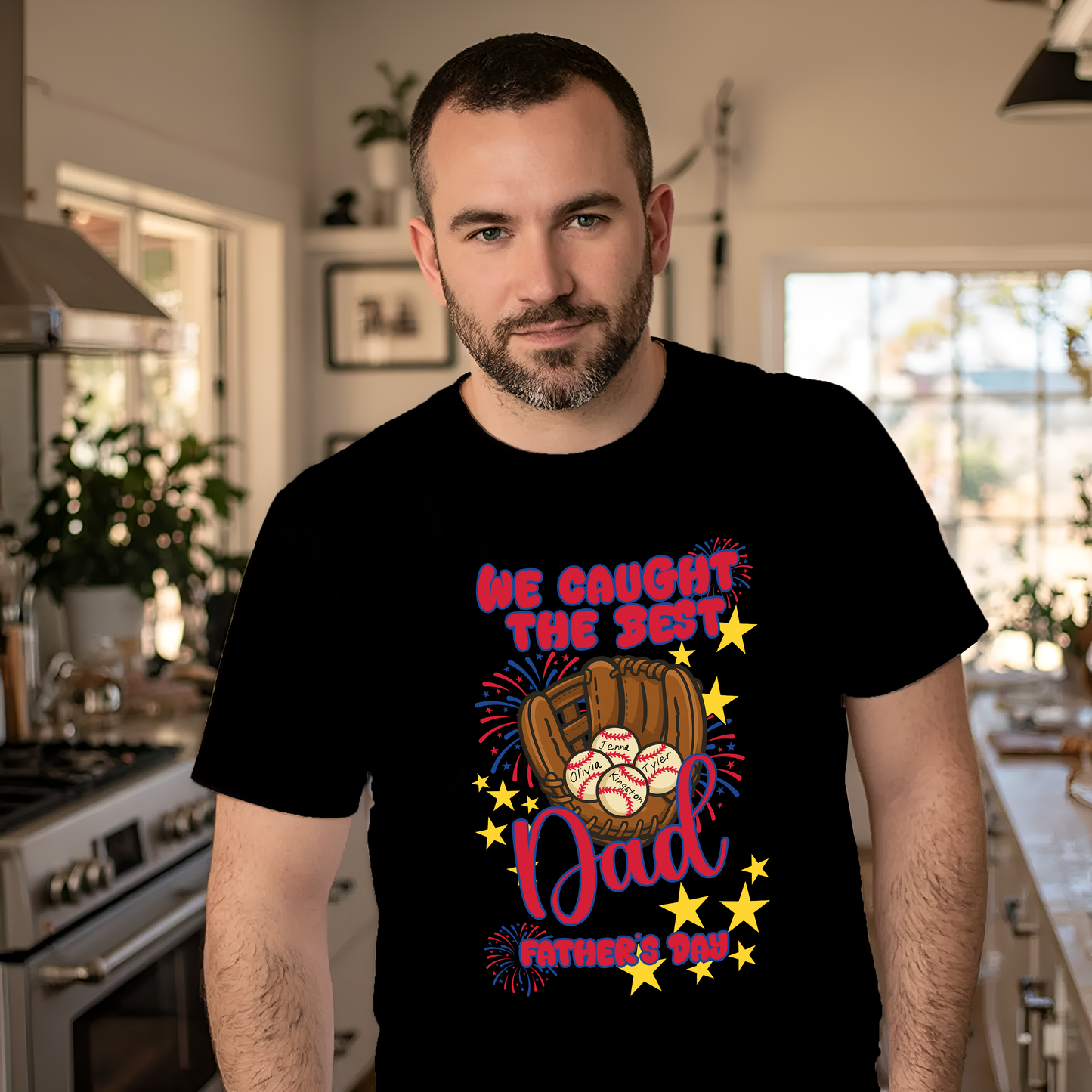 We Caught the Best Dad – Father's Day Baseball T-Shirt