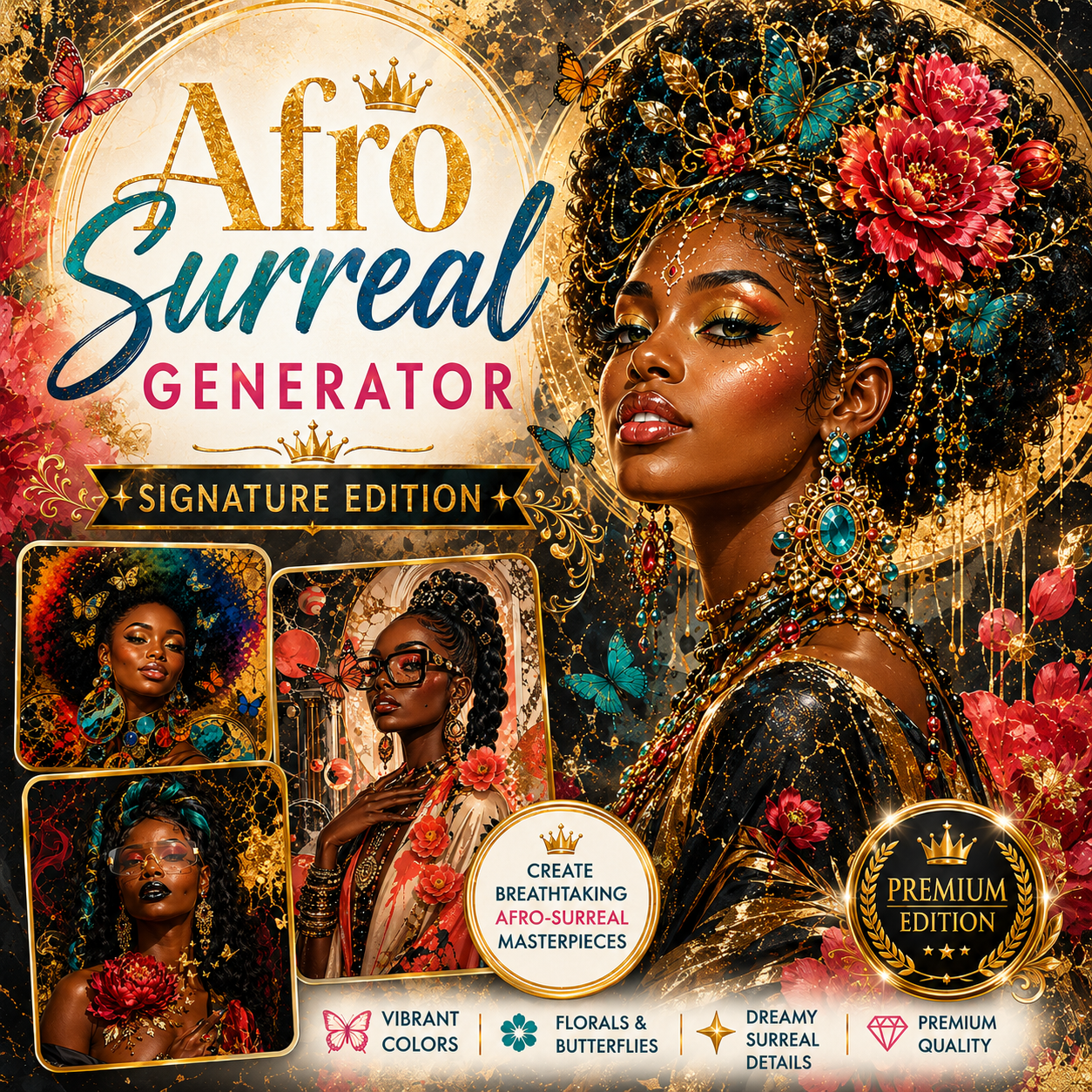 Afro-Surreal Masterpiece Generator • Signature Edition
