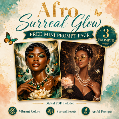 Afro-Surreal Glow: Free Mini Prompt Pack