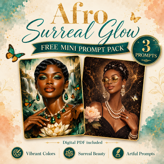 Afro-Surreal Glow: Free Mini Prompt Pack