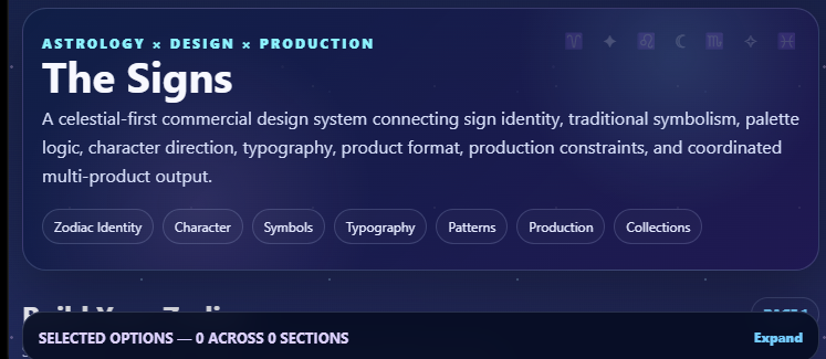 The Signs™ — Premium Zodiac Design Prompt Generator