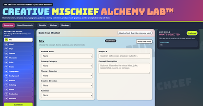 Creative Mischief Alchemy Lab | Multi-Style Prompt Generator