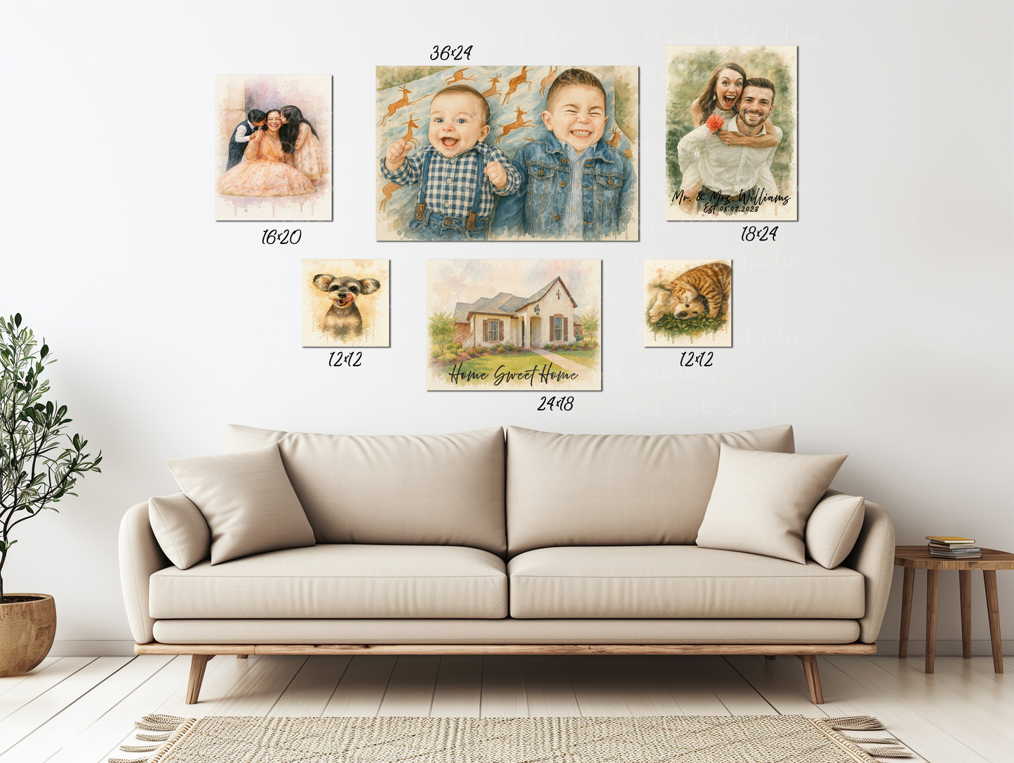 From Snap to Splash – Custom Watercolor Keepsakes
