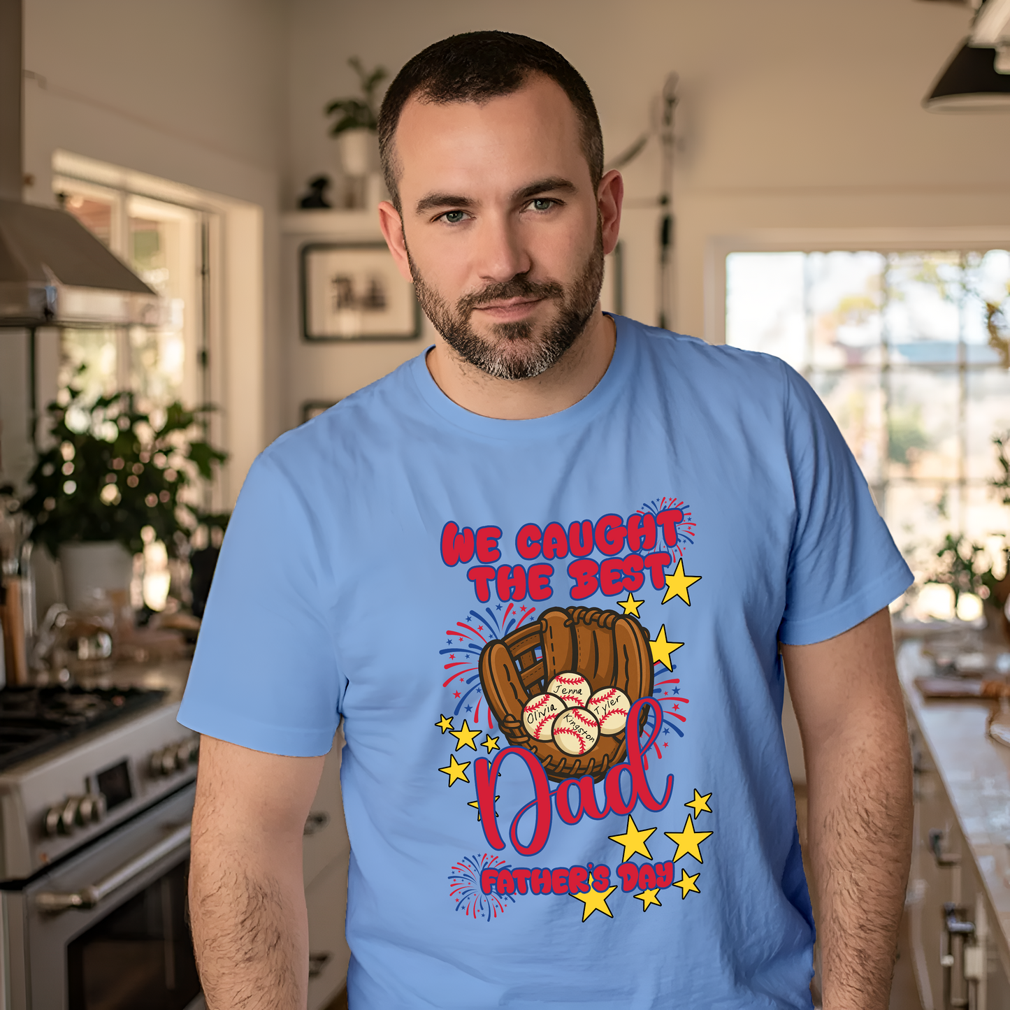 We Caught the Best Dad – Father's Day Baseball T-Shirt