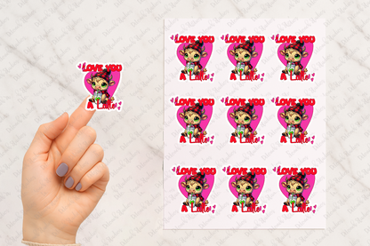 Love You a Latte PNG – Cute Cow Valentine Design | DTF/Sublimation File for Shirts or Mugs